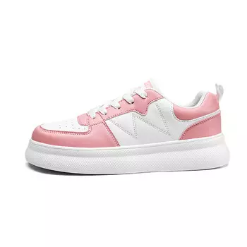 Кеды, скейтборд обувь женская низкая Janeco, белый/розовый