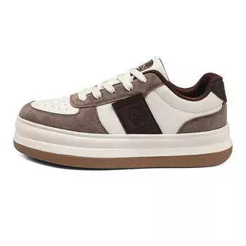 Кеды, скейтборд обувь женская низкая Jeanswest, бежевый/серый