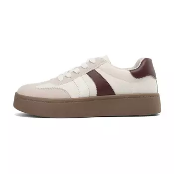 Кеды, скейтборд обувь женская низкая Josiny, белый/красный