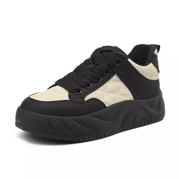 Кеды, скейтборд обувь женская низкая Josiny, бежевый/коричневый