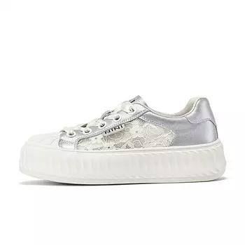 Кеды, скейтборд обувь женская низкая Josiny, бежевый/розовый