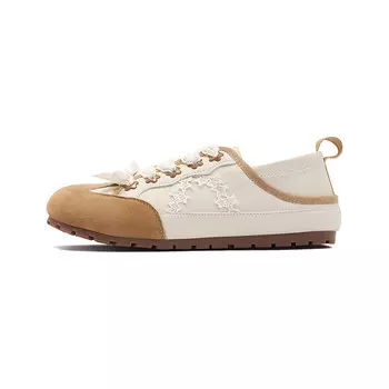 Кеды, скейтборд обувь женская низкая Josiny, бежевый/коричневый