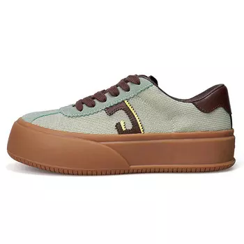 Кеды, скейтборд обувь женская низкая Joy&Mario, зеленый