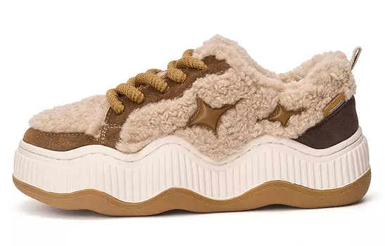 Кеды, скейтборд обувь женская низкая Joy&Mario, коричневый