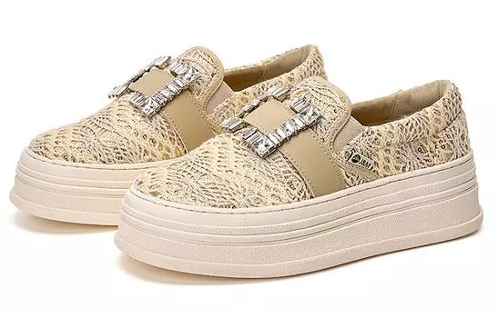 Кеды, скейтборд обувь женская низкая Joy&Mario, серый