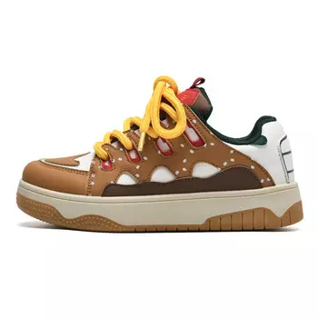 Кеды, скейтборд обувь женская низкая коричневый Abcio