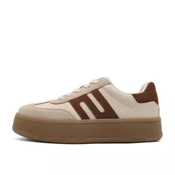 Кеды, скейтборд обувь женская низкая коричневый Belle