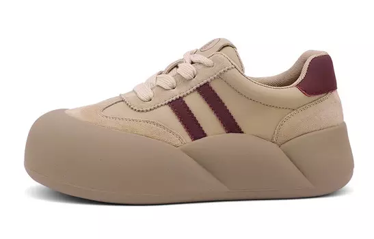 Кеды, скейтборд обувь женская низкая коричневый Cai Chi