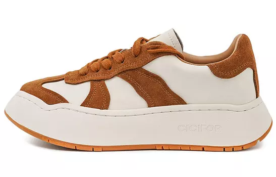 Кеды, скейтборд обувь женская низкая коричневый Cicifor