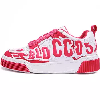 Кеды, скейтборд обувь женская низкая красный Blocco5