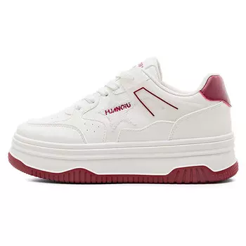 Кеды, скейтборд обувь женская низкая красный Huanqiu