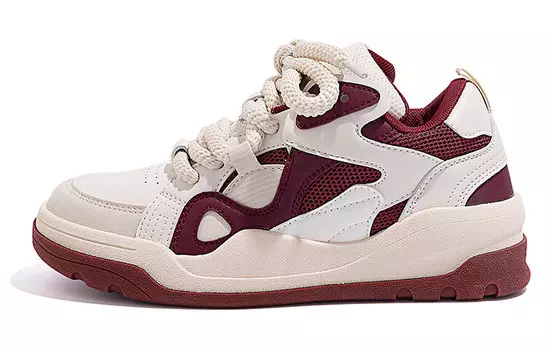 Кеды, скейтборд обувь женская низкая красный Huanqiu