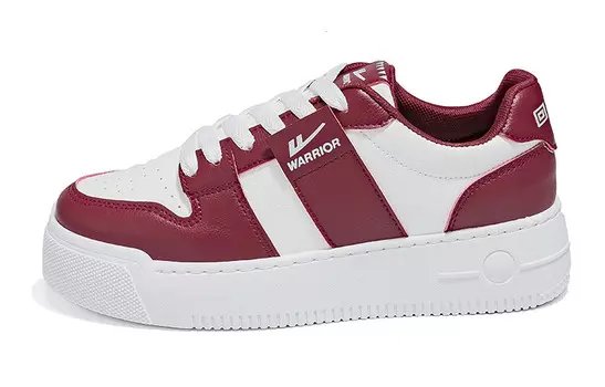 Кеды, скейтборд обувь женская низкая красный Warrior