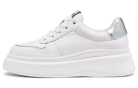 Кеды, скейтборд обувь женская низкая кремово-белый Staccato