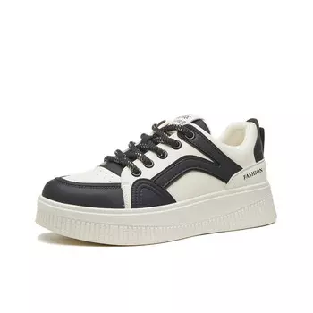 Кеды, скейтборд обувь женская низкая Kuding, бежевый