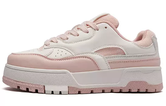 Кеды, скейтборд обувь женская низкая La Chapelle, бежевый/розовый