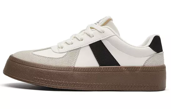 Кеды, скейтборд обувь женская низкая La Chapelle, бежевый/коричневый