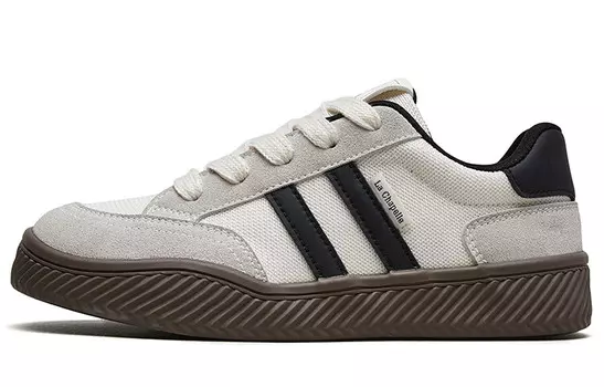 Кеды, скейтборд обувь женская низкая La Chapelle, бежевый/коричневый