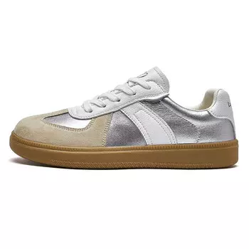 Кеды, скейтборд обувь женская низкая La Chapelle, серебряный