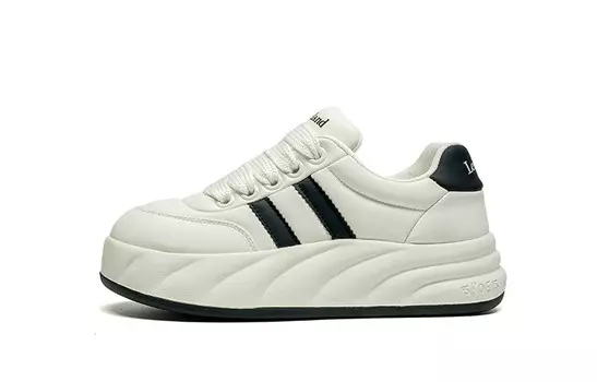 Кеды, скейтборд обувь женская низкая Leaveland, белый/черный