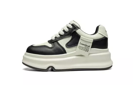 Кеды, скейтборд обувь женская низкая Leaveland, черный/белый