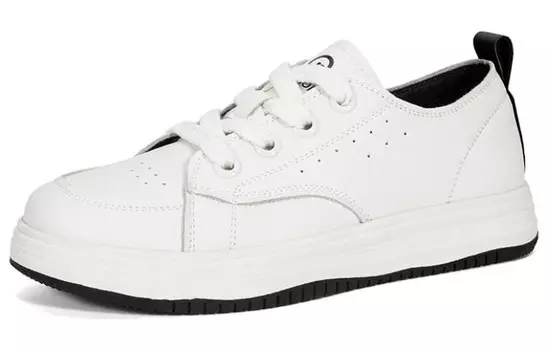 Кеды, скейтборд обувь женская низкая Lesele, бежевый/черный