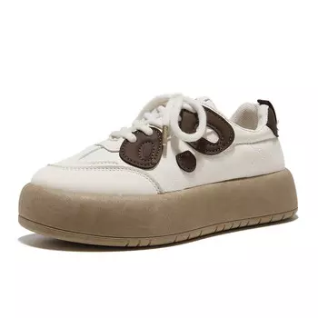 Кеды, скейтборд обувь женская низкая Little Red Man, цвет Black Coffee