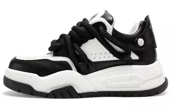 Кеды, скейтборд обувь женская низкая Mio, черный/белый