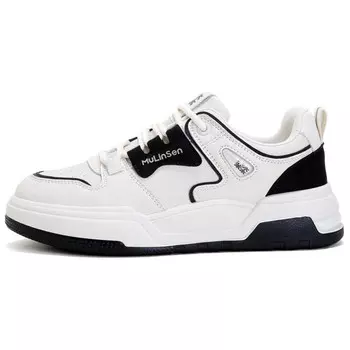 Кеды, скейтборд обувь женская низкая Mulinsen, бежевый/черный