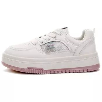 Кеды, скейтборд обувь женская низкая Mulinsen, бежевый/фиолетовый