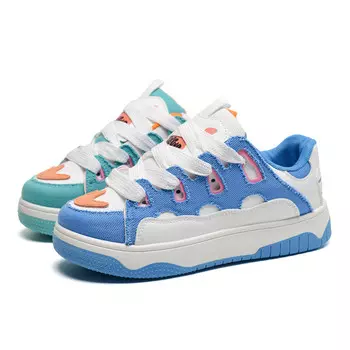 Кеды, скейтборд обувь женская низкая несоответствующая Abcio, цвет Mismatched