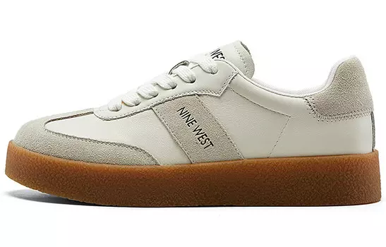 Кеды, скейтборд обувь женская низкая Nini West, цвет White Gray