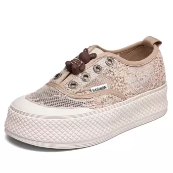 Кеды, скейтборд обувь женская низкая Nrdrofficial, бежевый