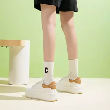 Кеды, скейтборд обувь женская низкая O.L, цвет Apricot