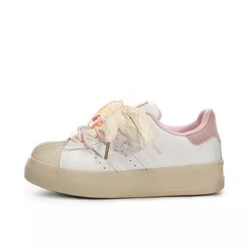 Кеды, скейтборд обувь женская низкая Obwa, белый/розовый