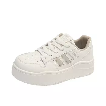 Кеды, скейтборд обувь женская низкая Obwa, бежевый/красный