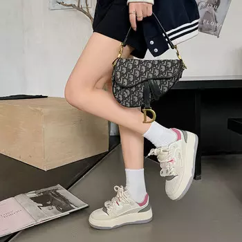 Кеды, скейтборд обувь женская низкая Obwa, бежевый