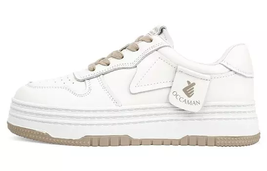 Кеды, скейтборд обувь женская низкая Occaman, бежевый