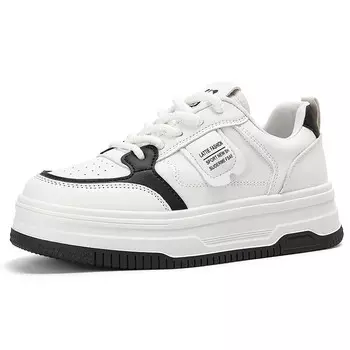 Кеды, скейтборд обувь женская низкая Oms, цвет Panda Black