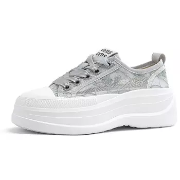 Кеды, скейтборд обувь женская низкая Oms, светло-серый