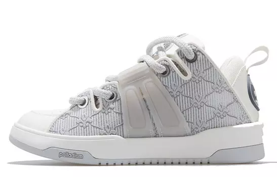 Кеды, скейтборд обувь женская низкая Palladium, цвет White/silver