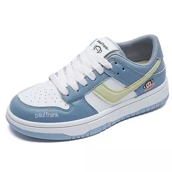 Кеды, скейтборд обувь женская низкая Paul Frank, белый/сине-фиолетовый