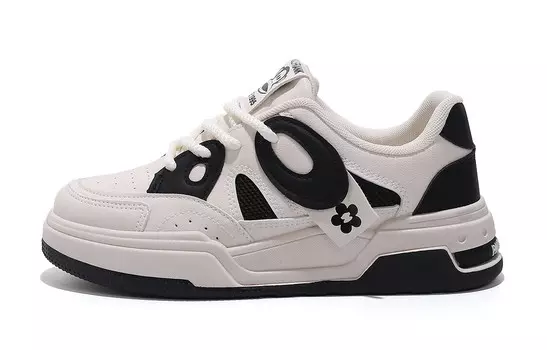 Кеды, скейтборд обувь женская низкая Paul Frank, бежевый/черный