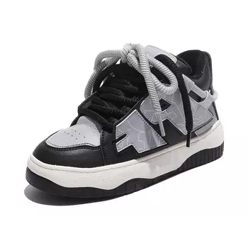 Кеды, скейтборд обувь женская низкая Paul Frank, цвет Black Gray