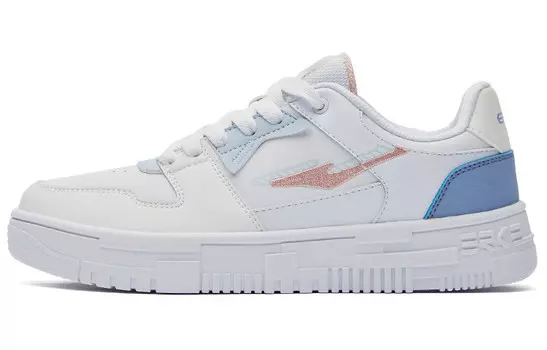 Кеды, скейтборд обувь женская низкая Positive белый/темно-синий фиолетовый Erke