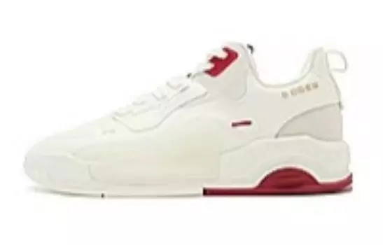 Кеды, скейтборд обувь женская низкая Qiaodan, цвет Ivory/iron red