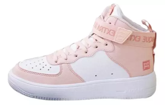 Кеды, скейтборд обувь женская низкая Qiaodan, розовый/белый