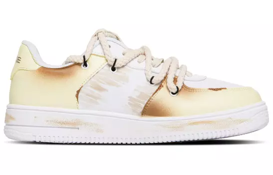 Кеды, скейтборд обувь женская низкая ярко-желтый Erke