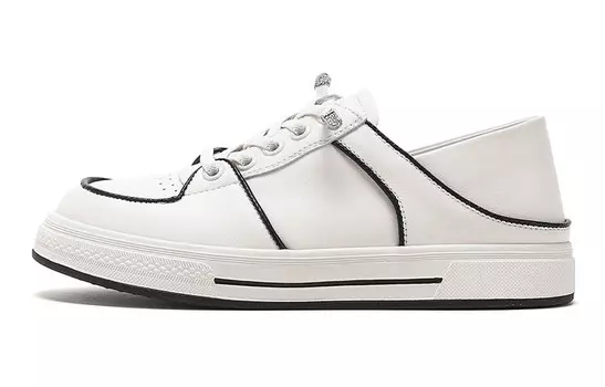 Кеды, скейтборд обувь женская низкая Red Dragonfly, бежевый/черный