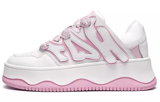 Кеды, скейтборд обувь женская низкая Red Dragonfly, белый/черный